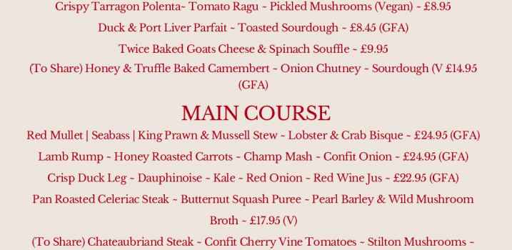 Valentine’s at The Castle Hotel, Bishop’s Castle