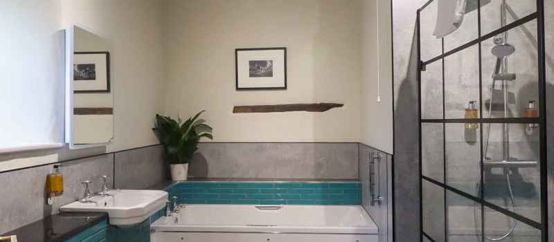Bath and Walk in Shower Ground floor Hotel Bedroom