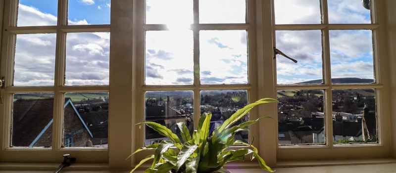 BAthroom Window View Shropshire Hills