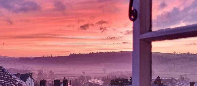 Sunset over Bishops Castle